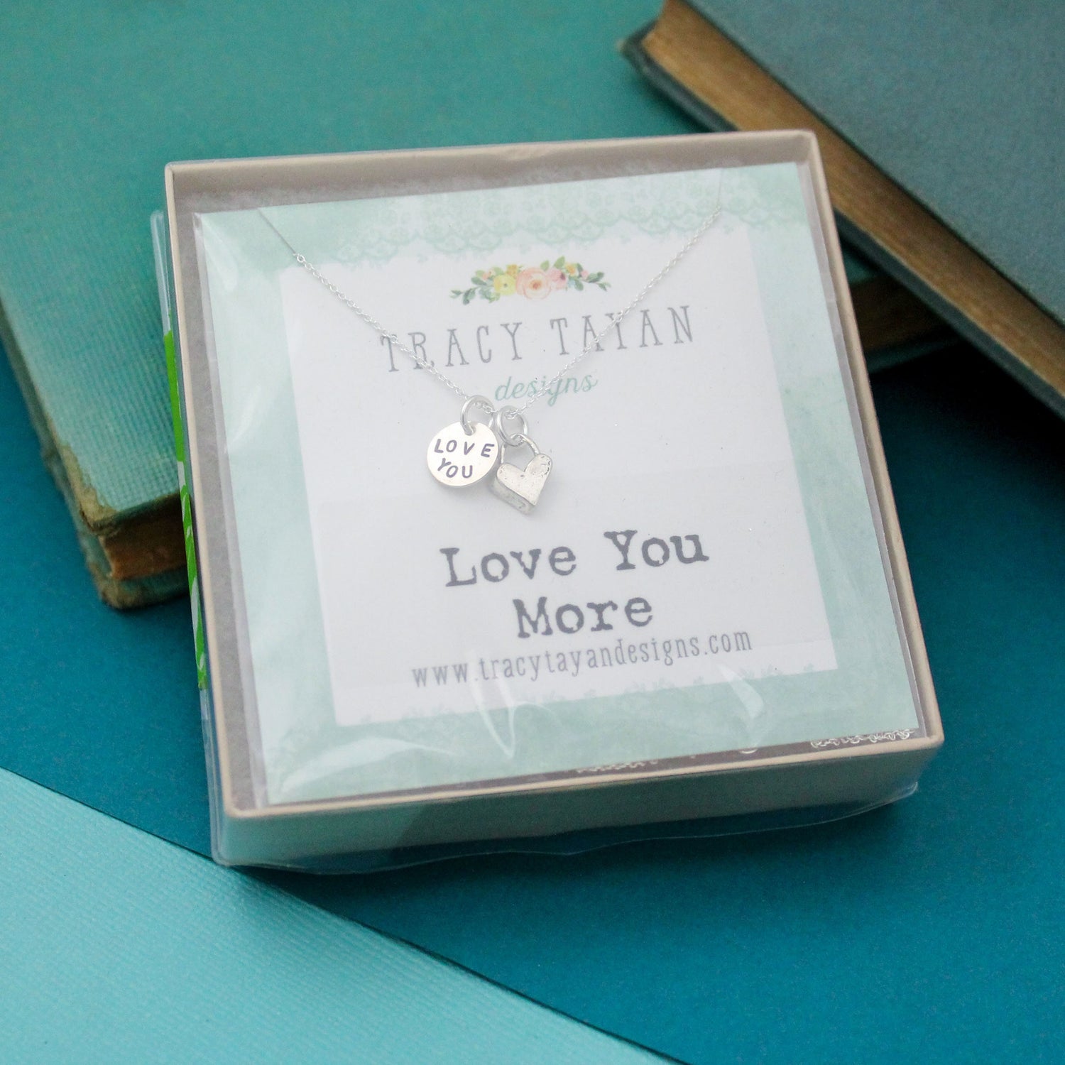 Love You More Necklace Personalized Sterling Silver, Hand Stamped Jewelry Gift, Love You Jewelry, Love You More Box Gift, Hand-Stamped Love