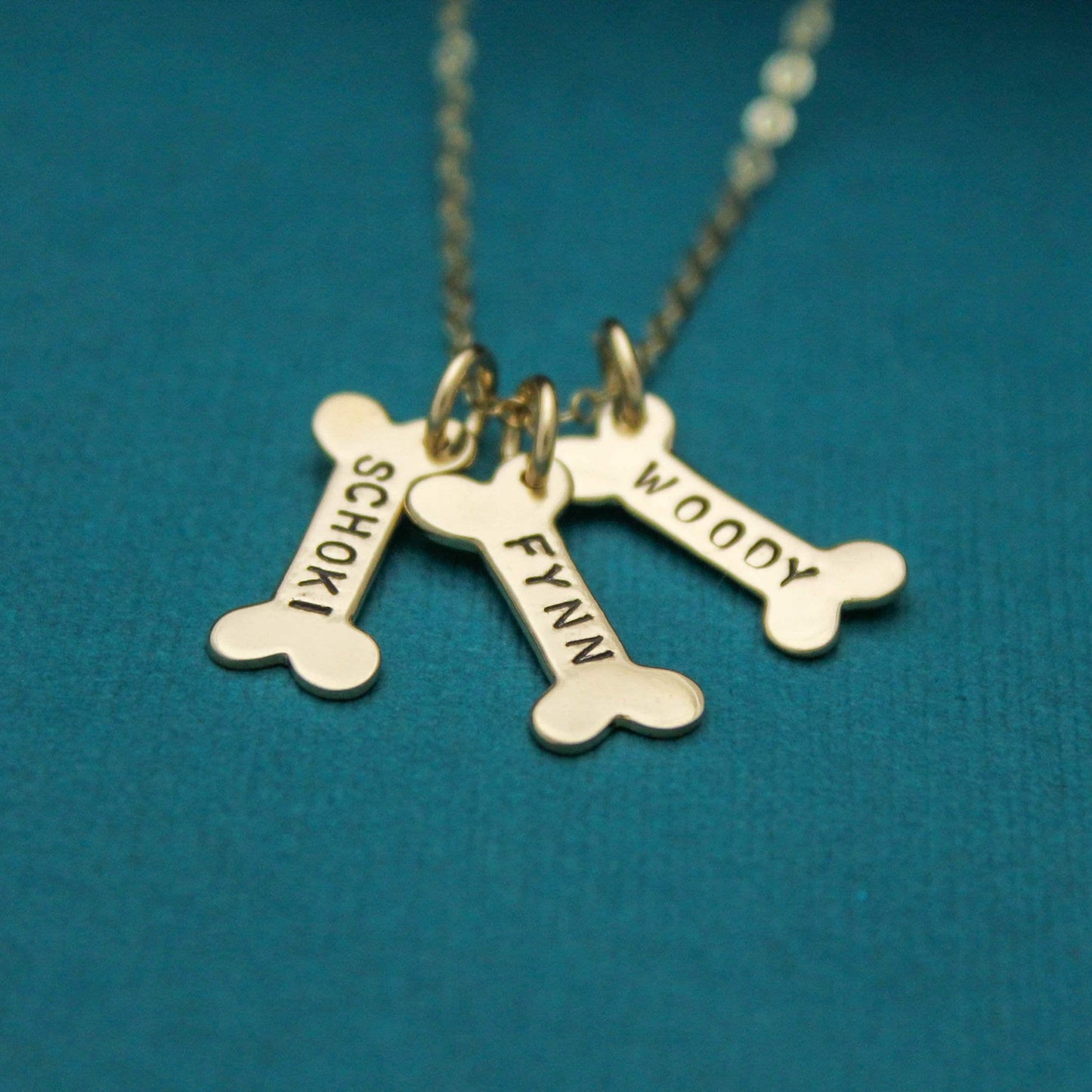 Personalized Dog Bone Necklace, Dog Lover Gift, Bone Necklace, Gifts for Dog Lovers, Gifts for Her, Hand Stamped Personalized Necklace