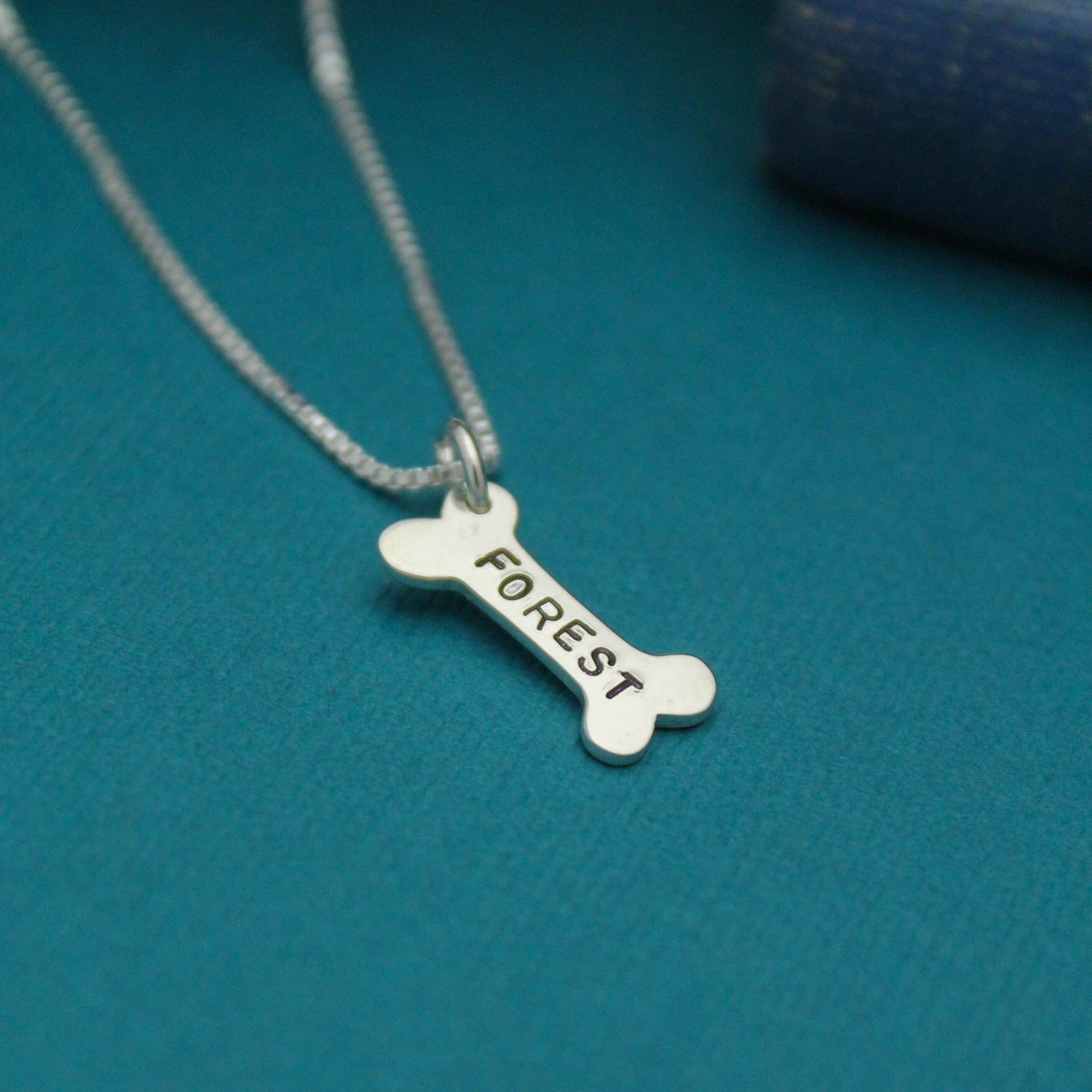 Personalized Dog Bone Necklace, Dog Lover Gift, Bone Necklace, Gifts for Dog Lovers, Gifts for Her, Hand Stamped Personalized Necklace