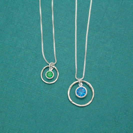 September Birthstone Necklace, September Sapphire Jewelry, September Birthday Gift, September Birthstone Jewelry, Sterling Silver Necklace