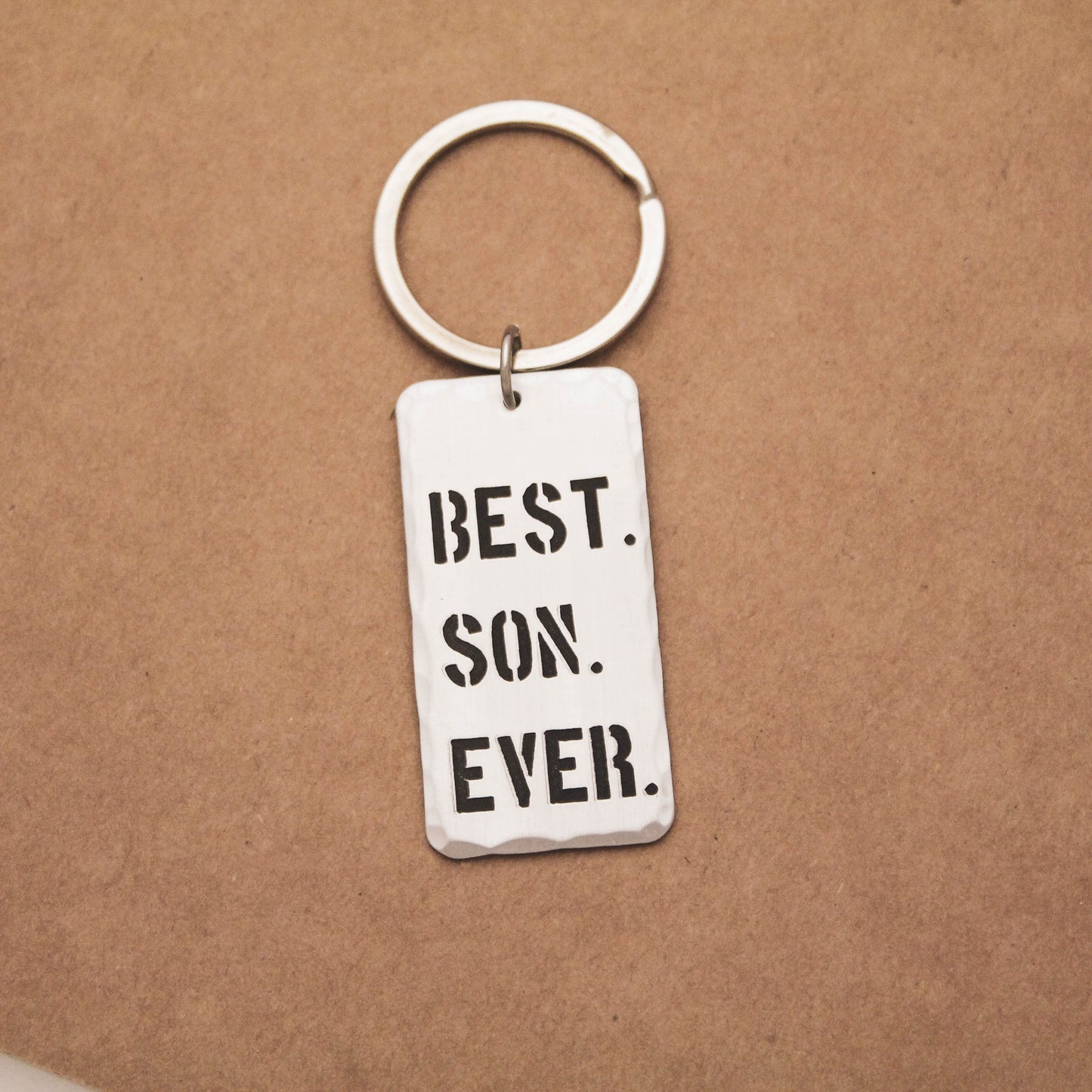 Best Son Ever Keychain, Personalized Key Chain, Gifts for Sons, Gifts for Him, Handstamped, Personalized Gift, Son Gift Keychain, Son Gift
