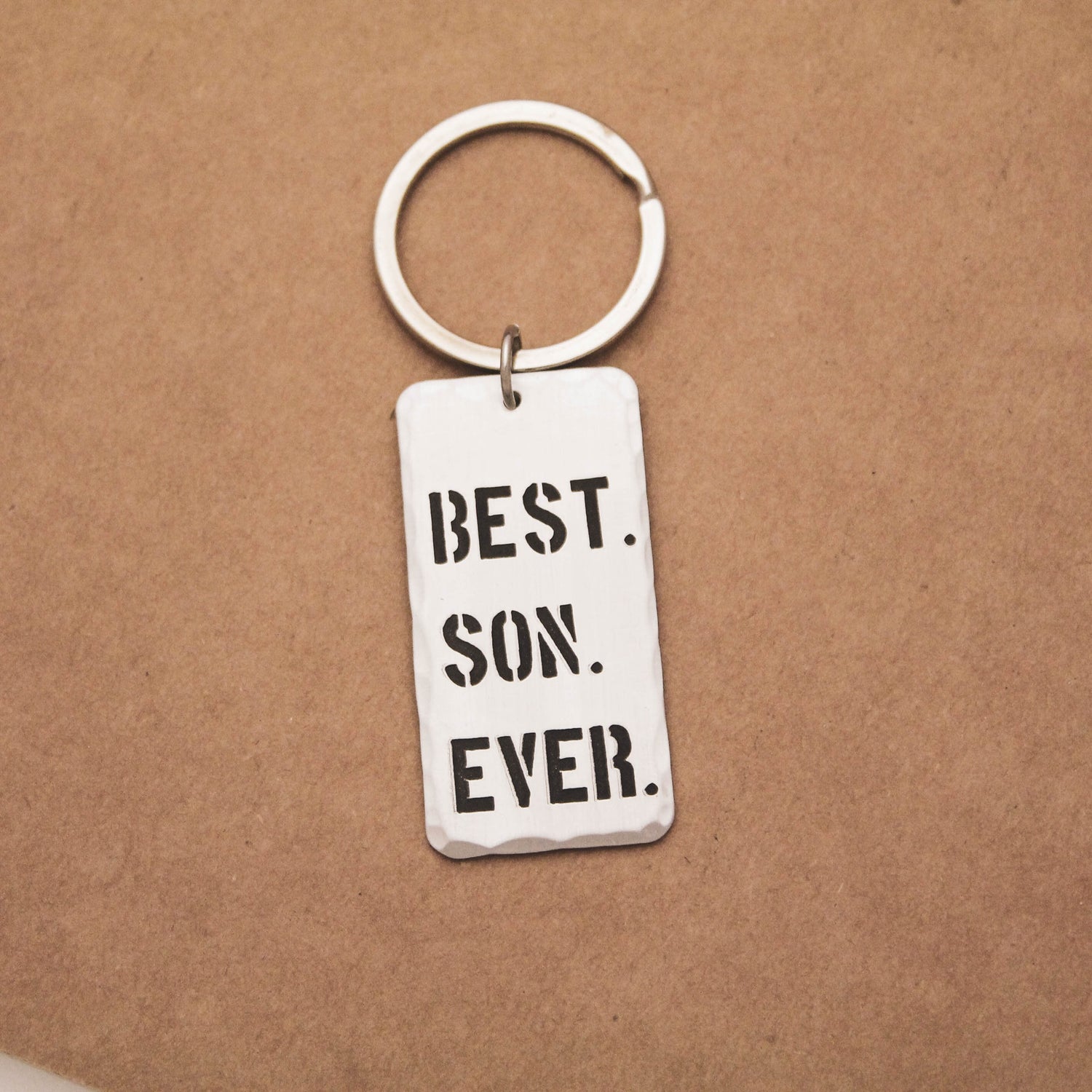 Best Son Ever Keychain, Personalized Key Chain, Gifts for Sons, Gifts for Him, Handstamped, Personalized Gift, Son Gift Keychain, Son Gift