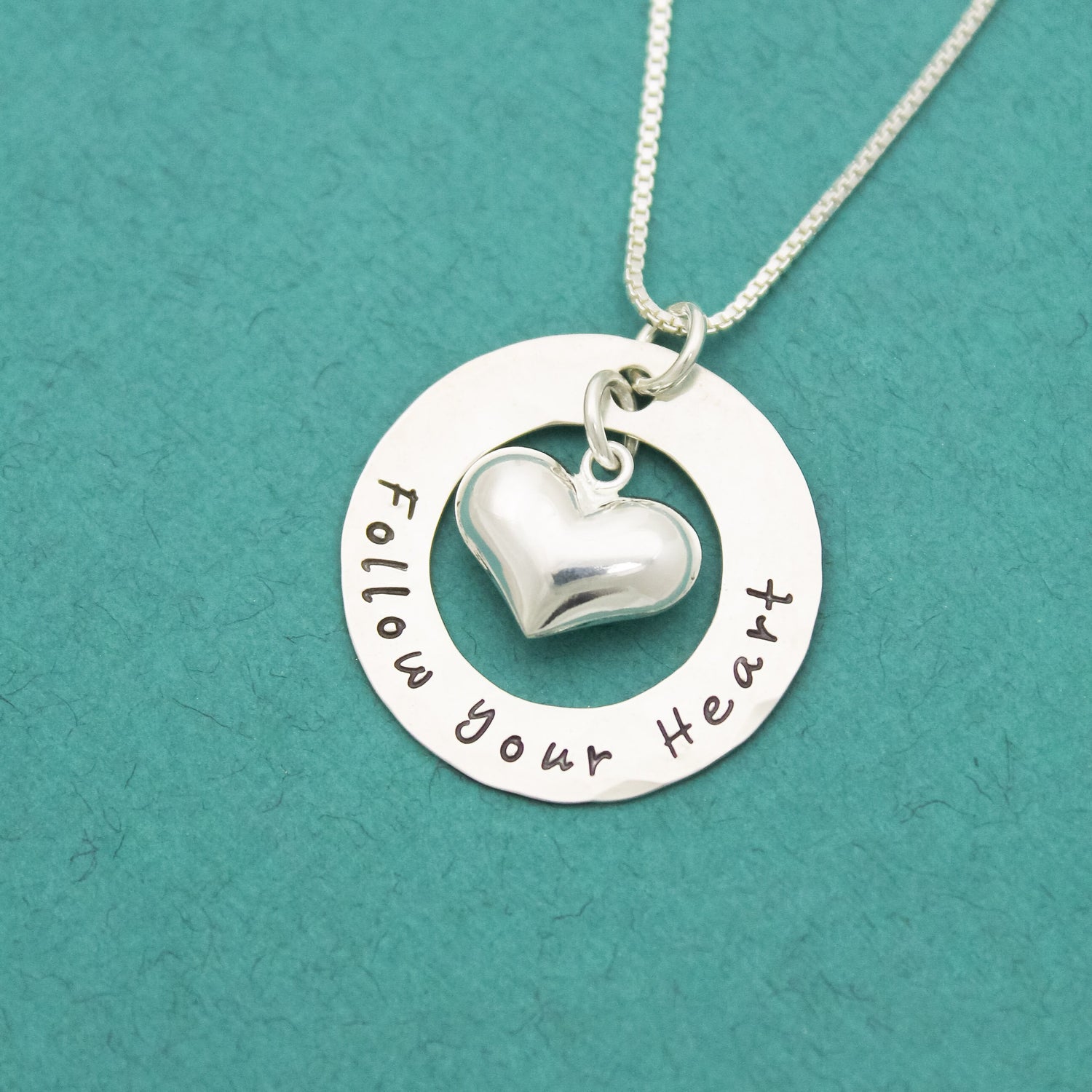 Follow Your Heart Necklace, Follow Your Heart Gift, Graduation Gift, Valentine's Day Gift, Gifts for Her, Heart Jewelry, Grad Gift for Her