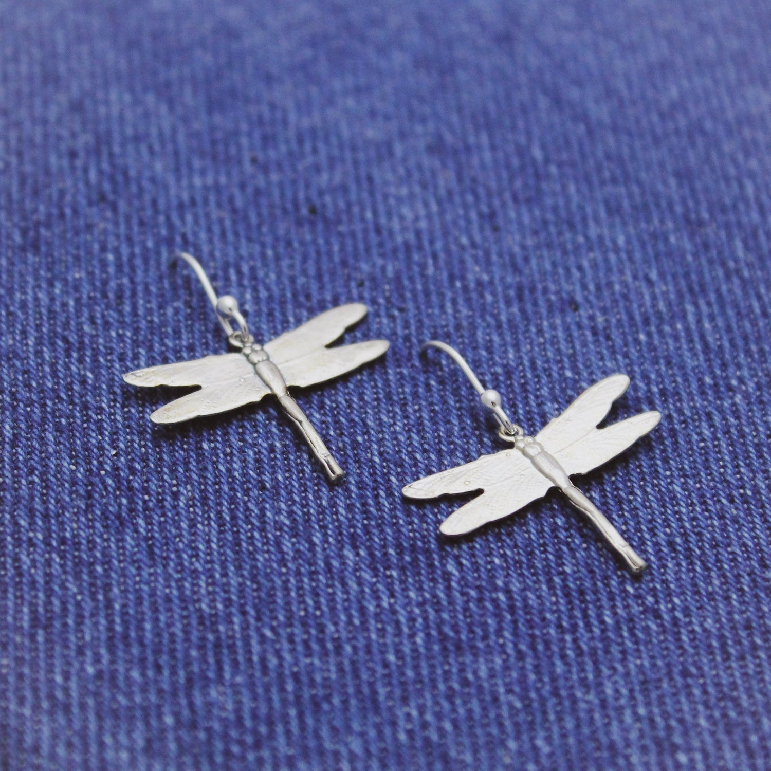 Cute Dragonfly Earrings, Sterling Silver Dragonfly Earrings, Spring Jewelry, Rustic Dragonfly Earrings, Mother's Day Gift, Gifts for Her