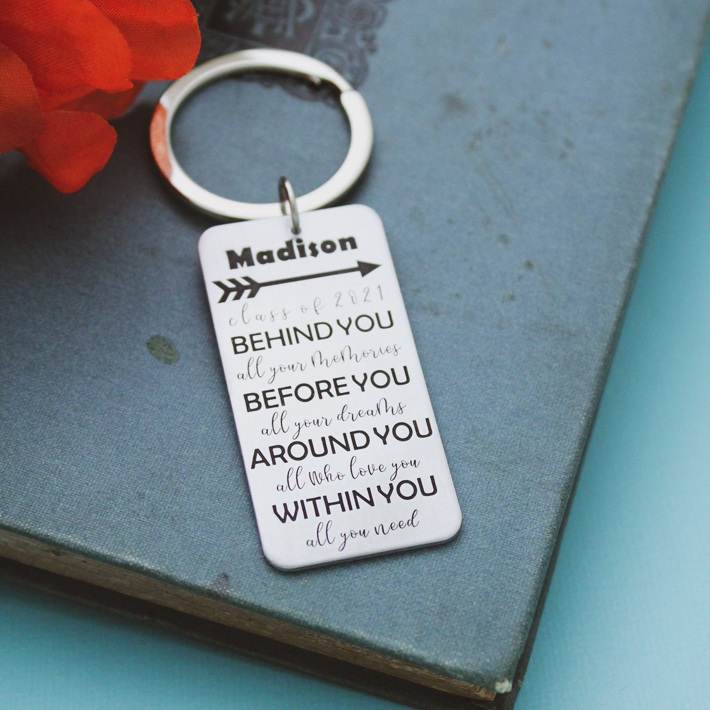 Graduation Keychain, Behind You all your memories, Before you all your dreams Keychain, Grad Keychain, Graduation Gifts, Grad Gift for Her