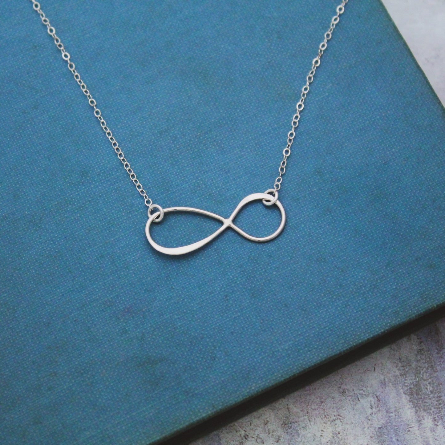 Silver Infinity Necklace, Sterling Silver Infinite Love Necklace, Cute Silver Infinity Jewelry, Infinity Bar Necklace, Unique Gift for Her