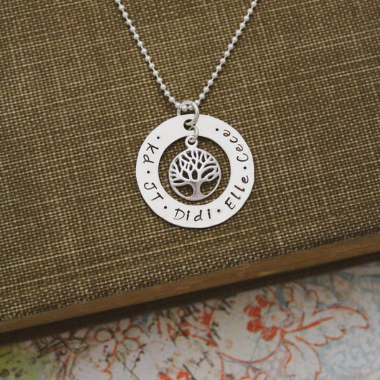 Personalized Tree of Life Mother Necklace - Mother's Day Gift - Custom Grandma Necklace - Mom Necklace with Children's Name - Family Tree