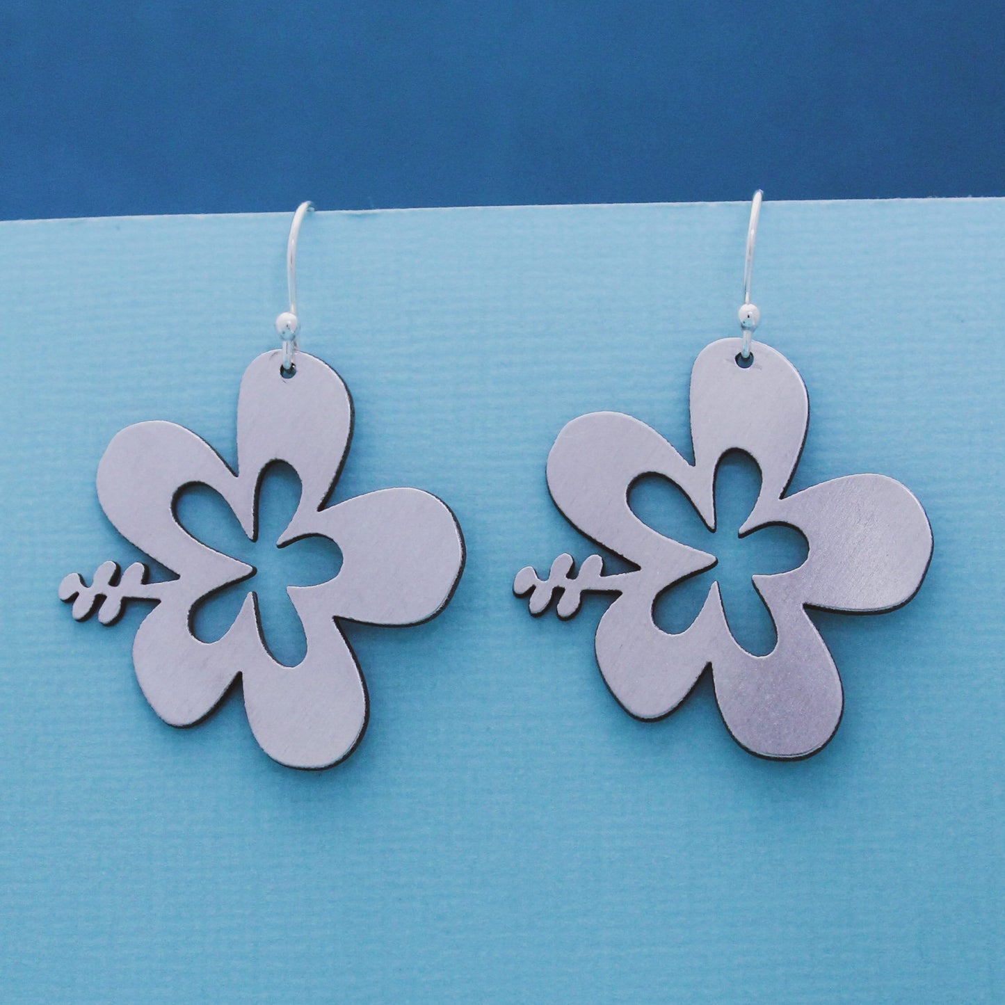 Cute Tropical Flower Earrings, Aluminum Hibiscus Flower Earrings, Cute Flower Jewelry, Plumeria Earrings, Mother's Day Gift, Gifts for Her