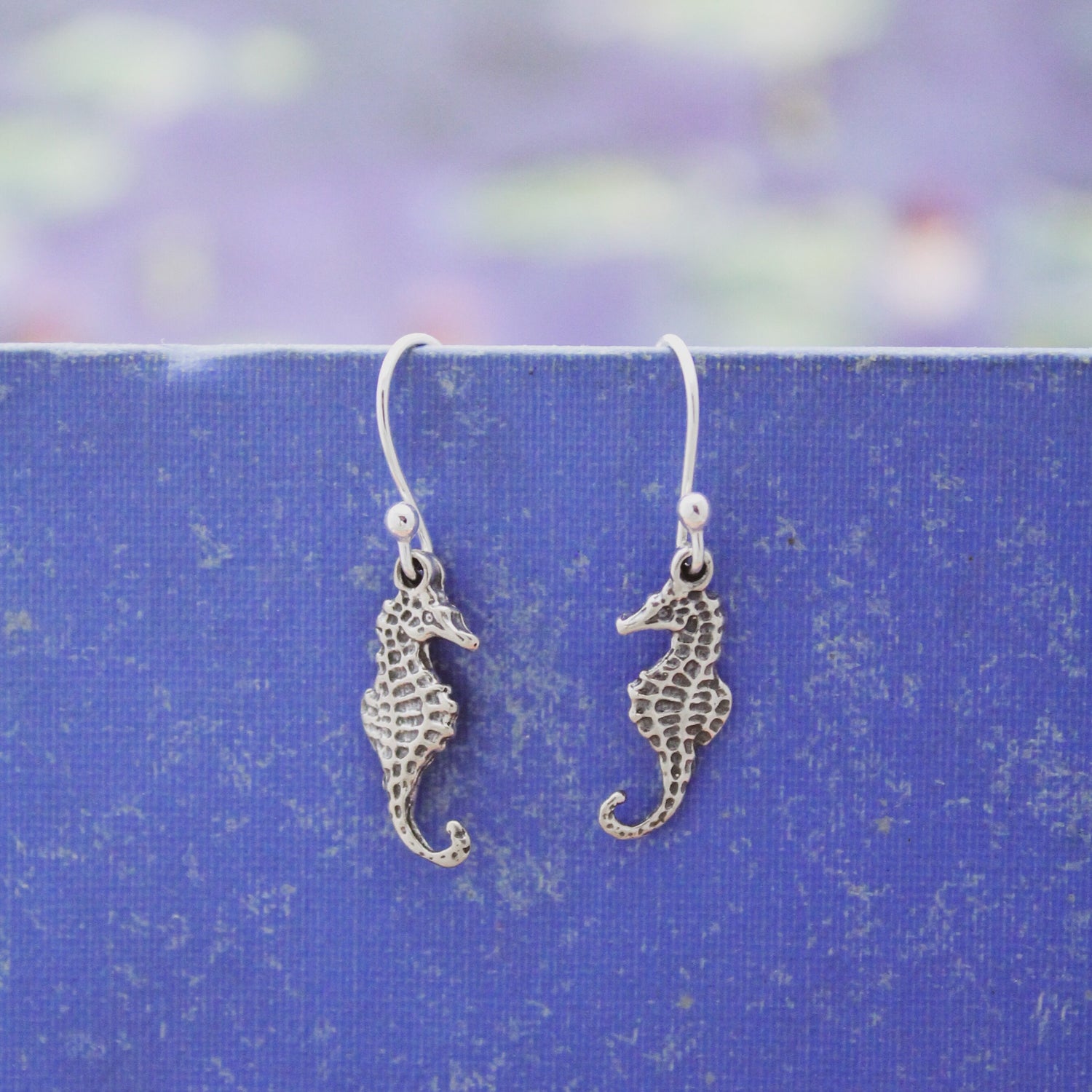 Cute Seahorse Earrings, Sterling Silver Seahorse Beach Jewelry, Marine Life Jewelry, Sterling Silver Shore Jewelry Gift, Gifts for Her