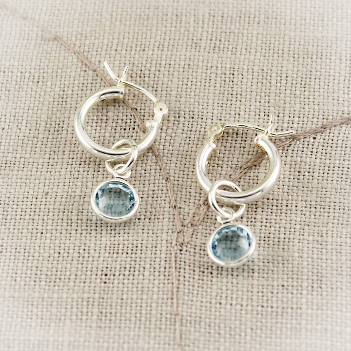 Changeable Hoop Earrings with 10 Pairs of Charms, Everyday Earrings, Interchangeable Earrings, Sterling Silver and Gold Hoop Earrings