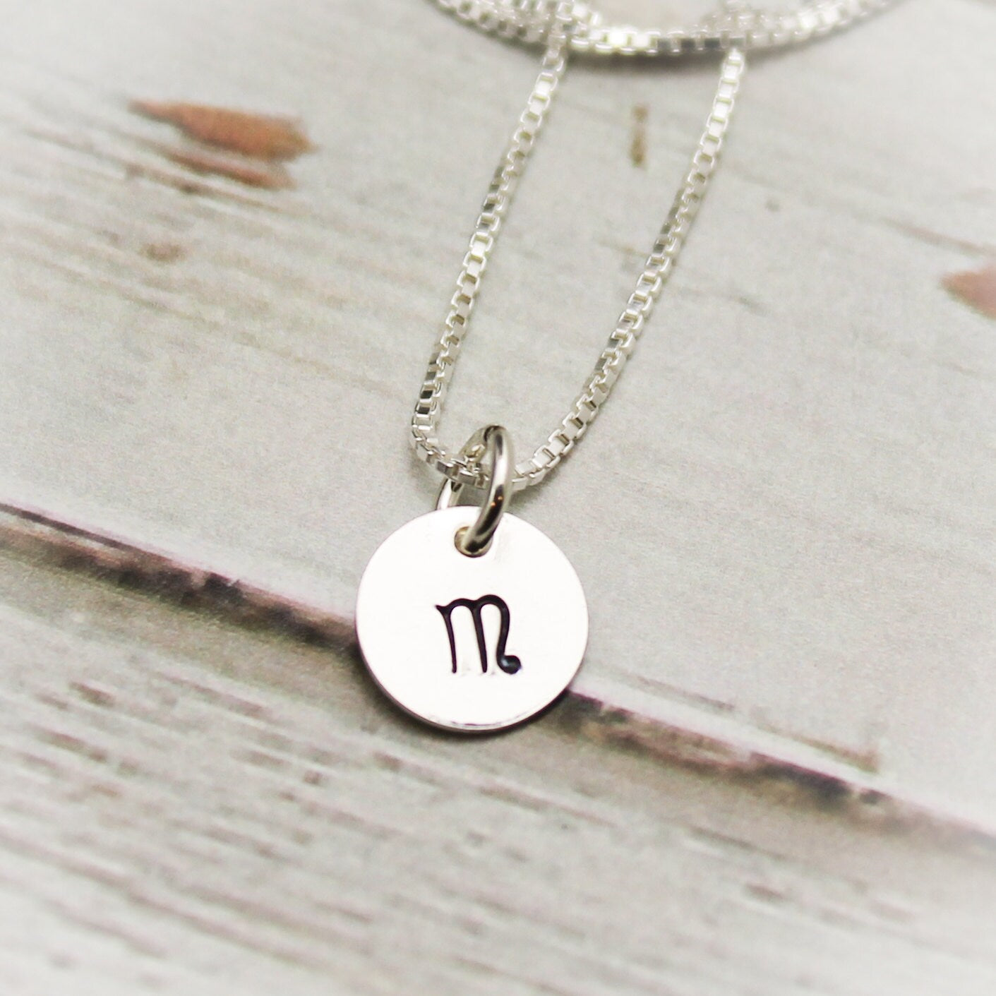 Tiny and Petite Sterling Silver Initial Necklace Hand Stamped Jewelry