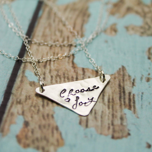 Choose Joy Necklace in Sterling Silver