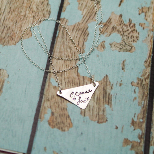 Choose Joy Necklace in Sterling Silver