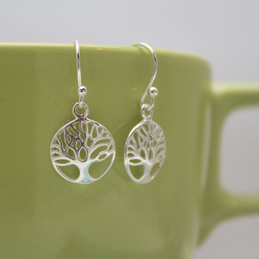 Tree of Life Charm Earrings, Family Tree Earrings, Sterling Silver Earrings, Tree Earrings, Gifts for Her, Birthday Gift, Silver Trees