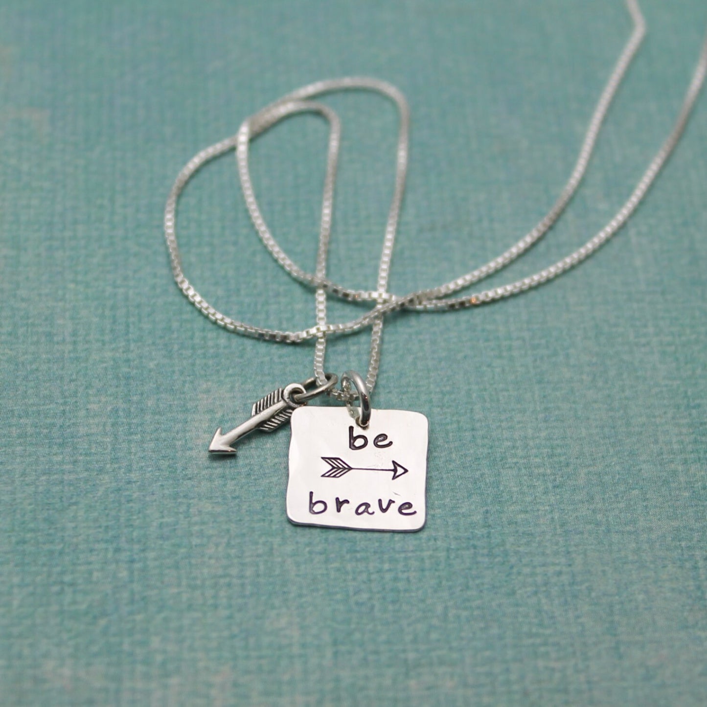 BE BRAVE Necklace - Encouragement Jewelry - Hand Stamped and Personalized - Sterling Silver