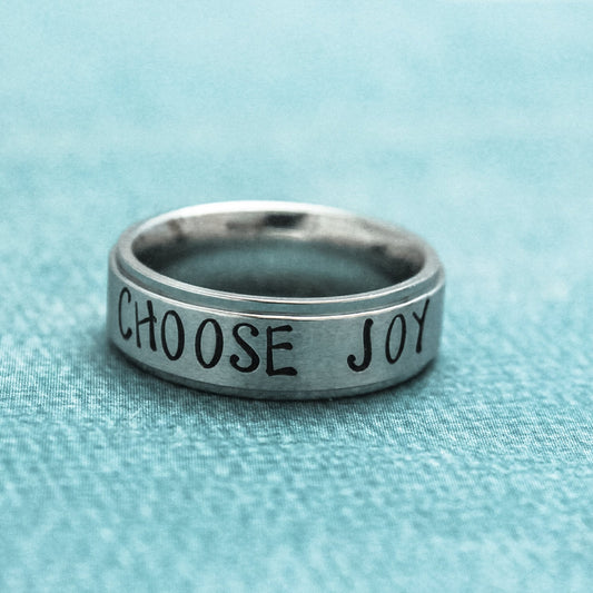 Personalized Ring, Customized Silver Ring, Hand Stamped Stainless Steel Name Ring, Shiny Silver Custom Ring, Promise Ring