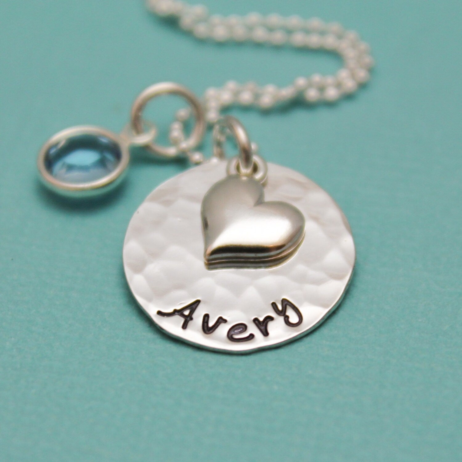 Aunt Necklace, Auntie Necklace, Aunt Gift, Gifts for Aunties, Hand Stamped Necklace, Personalized Jewelry, Aunt Necklace with Birthstones
